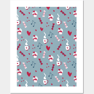 Love pattern Posters and Art